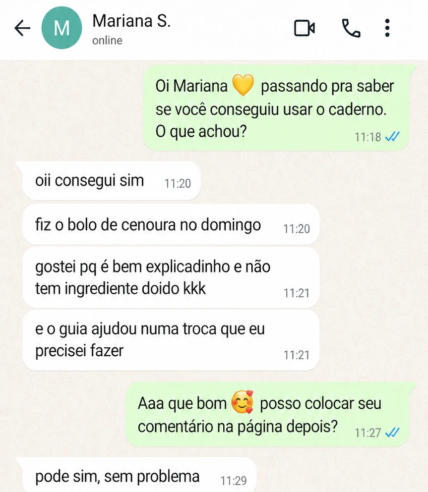 Depoimento sobre diagramação do caderno